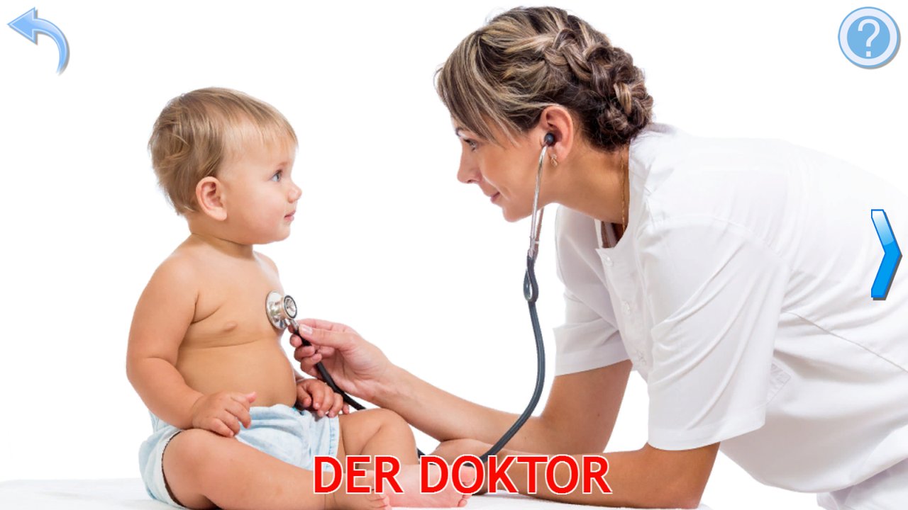 Lernkarte mit einem Arzt