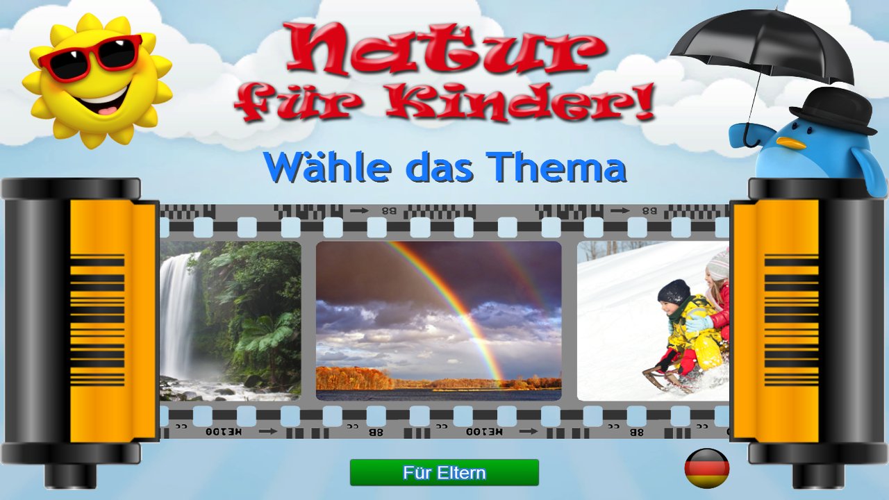 Deutsche Themenauswahl mit Landschaft, Regen und Jahreszeiten