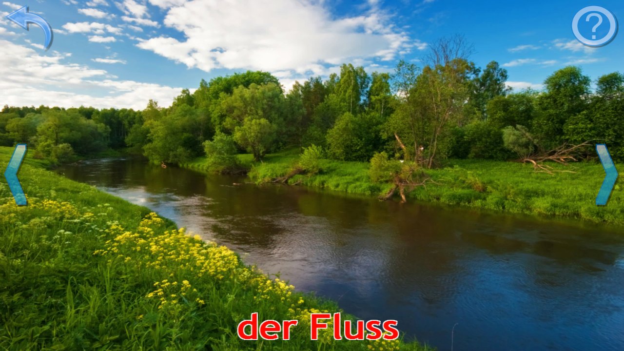 Lernkarte mit einem Fluss