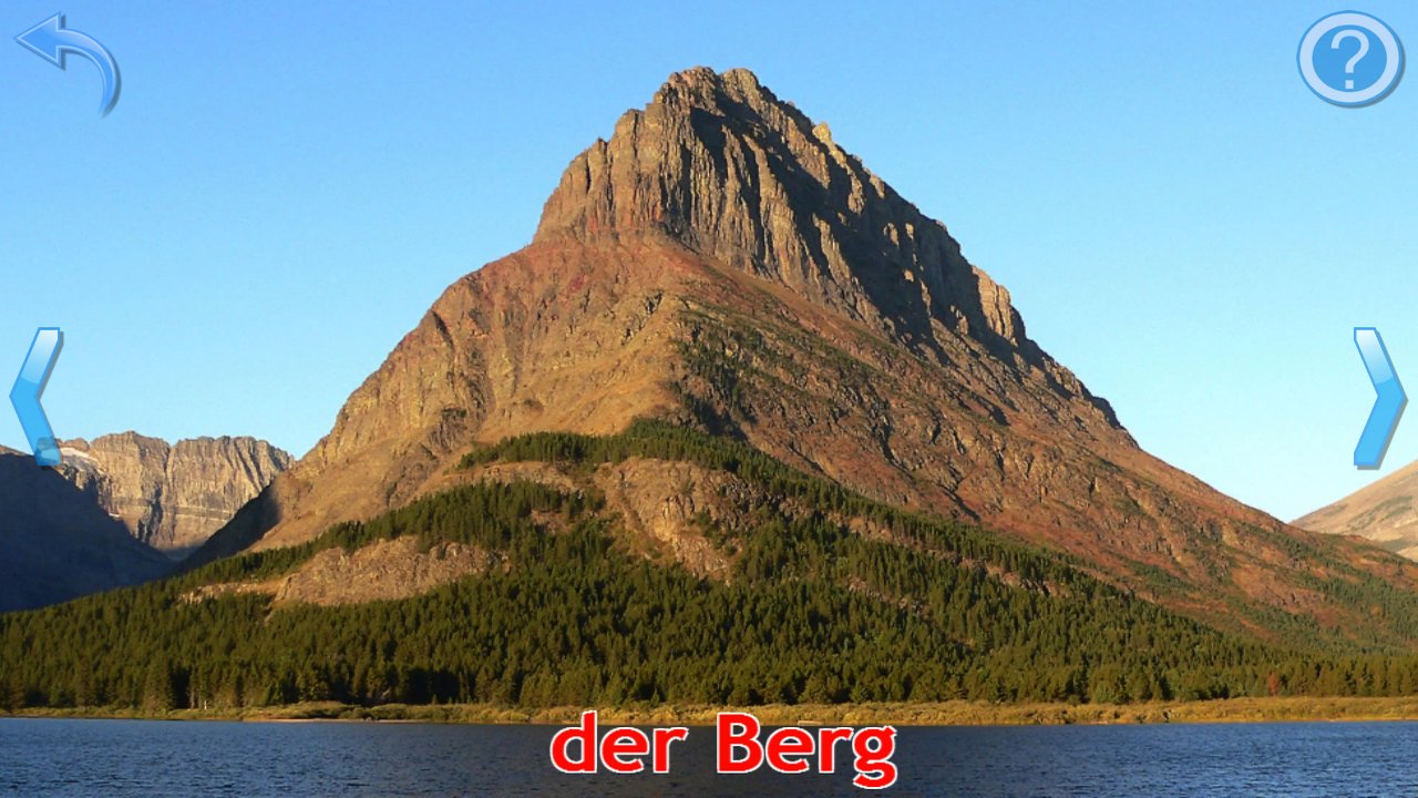 Lernkarte mit einem Berg
