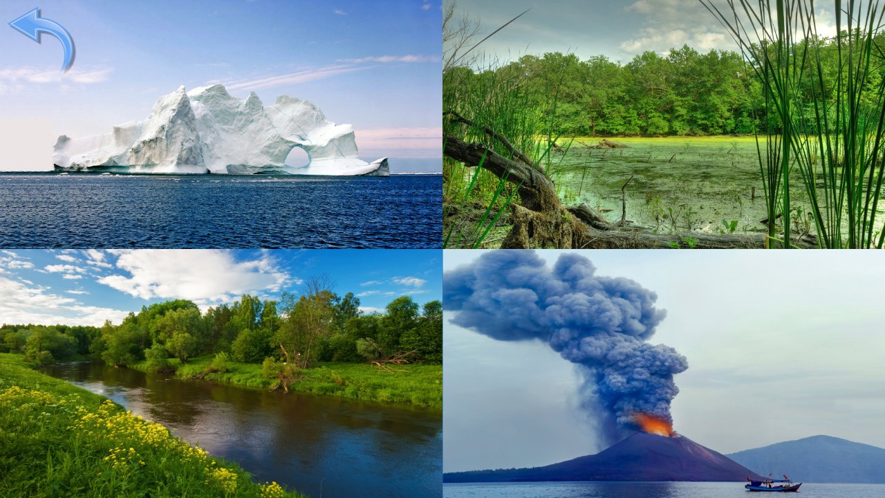 Fluss, Meer, Vulkan und weitere Naturlandschaften