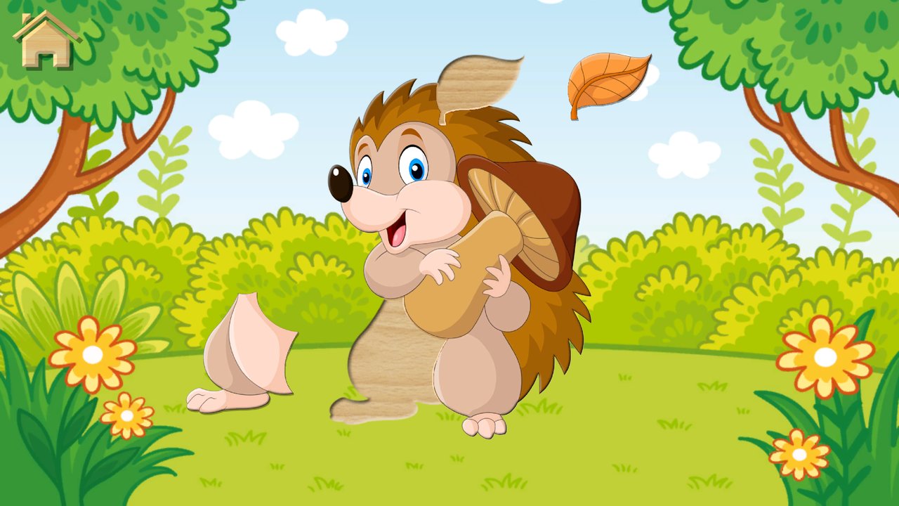 Igel-Puzzle aus großen Teilen