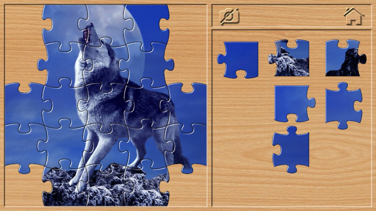 Assembling a wolf under the moon