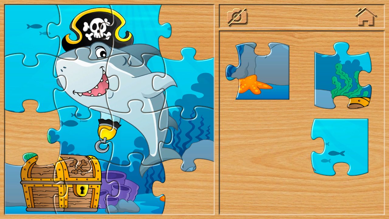 Assembling a pirate shark with treasure