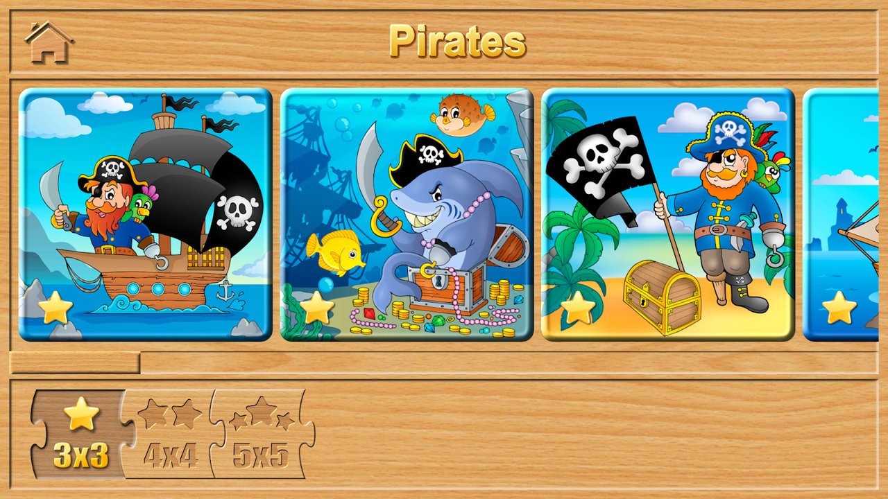 Choosing a pirate picture and difficulty