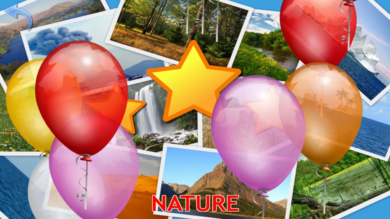 Stars and balloons awarded after the nature picture quiz