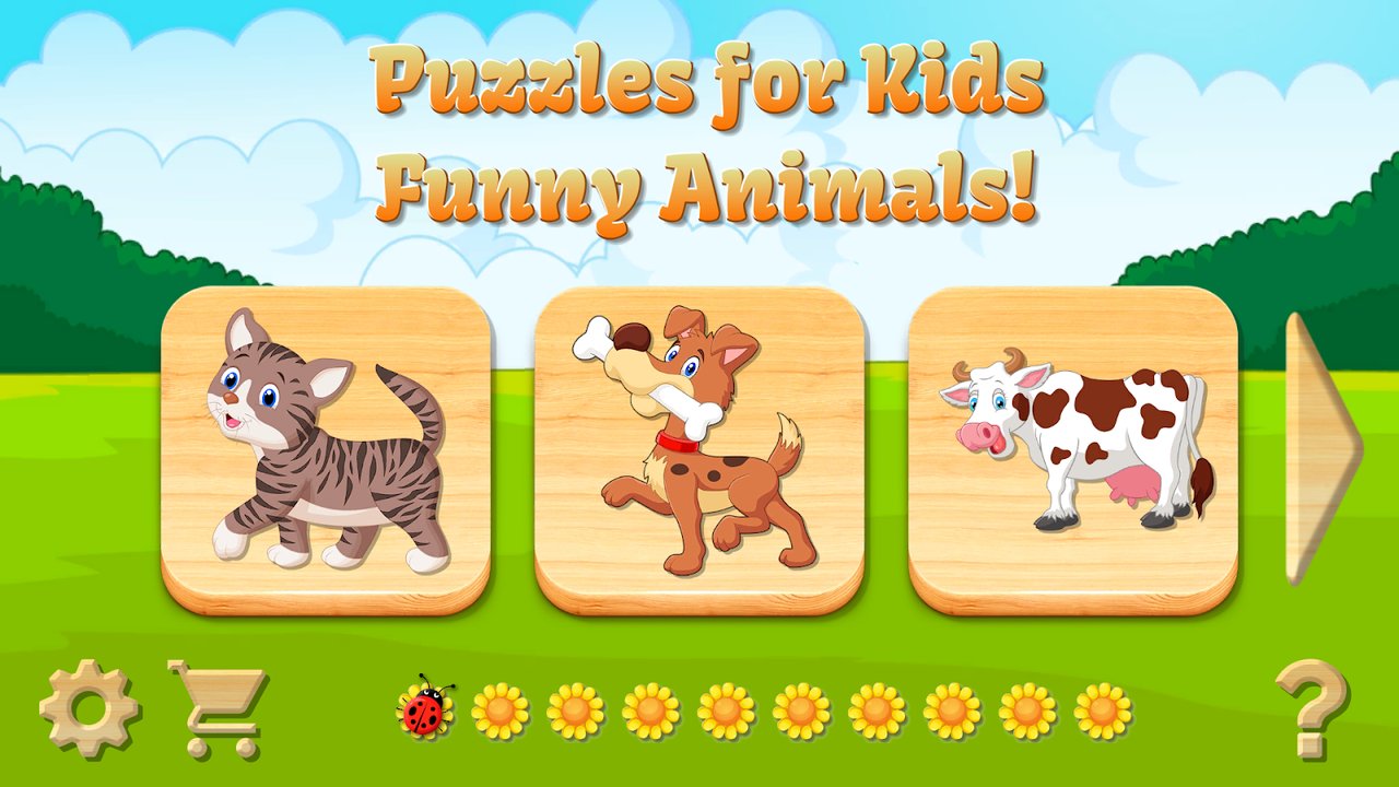 Choosing an animal: kitten, puppy and cow