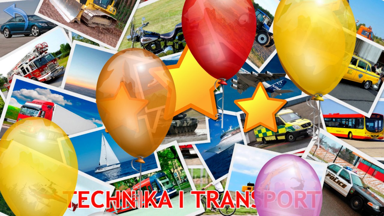 Gwiazdki i balony po quizie o technice i transporcie