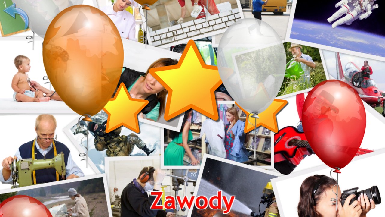 Gwiazdki i balony po quizie o zawodach